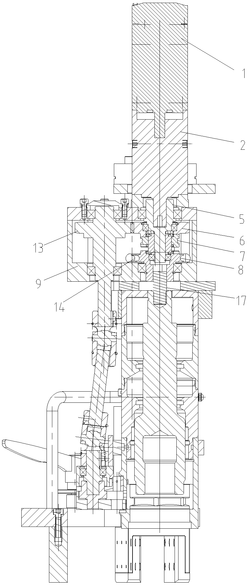 Single-motor driven type bolt stretcher gripper