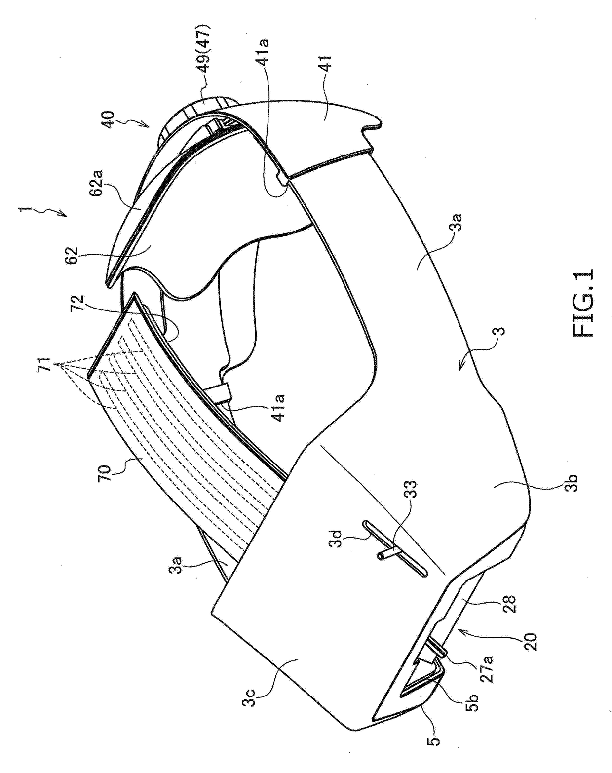 Head-mounted type lighting device