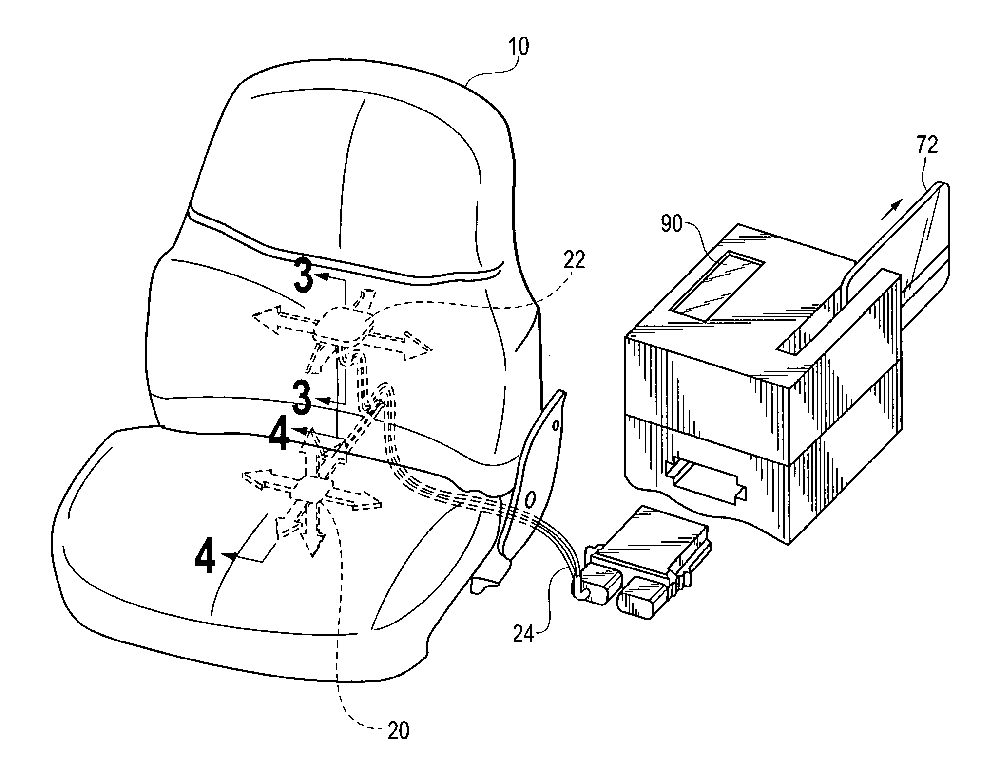 Vehicle seat with vibration monitoring ability