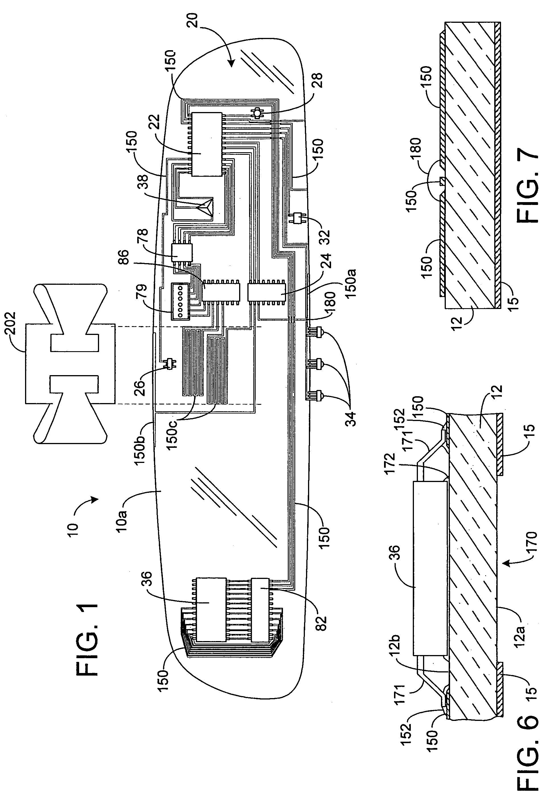 Rearview mirror element having a circuit mounted to the rear surface of the element