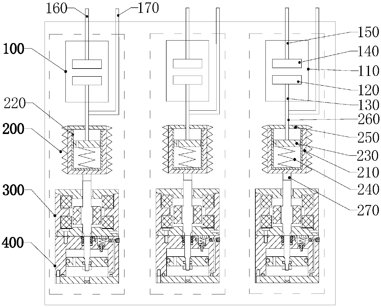 Medium and high voltage switch device