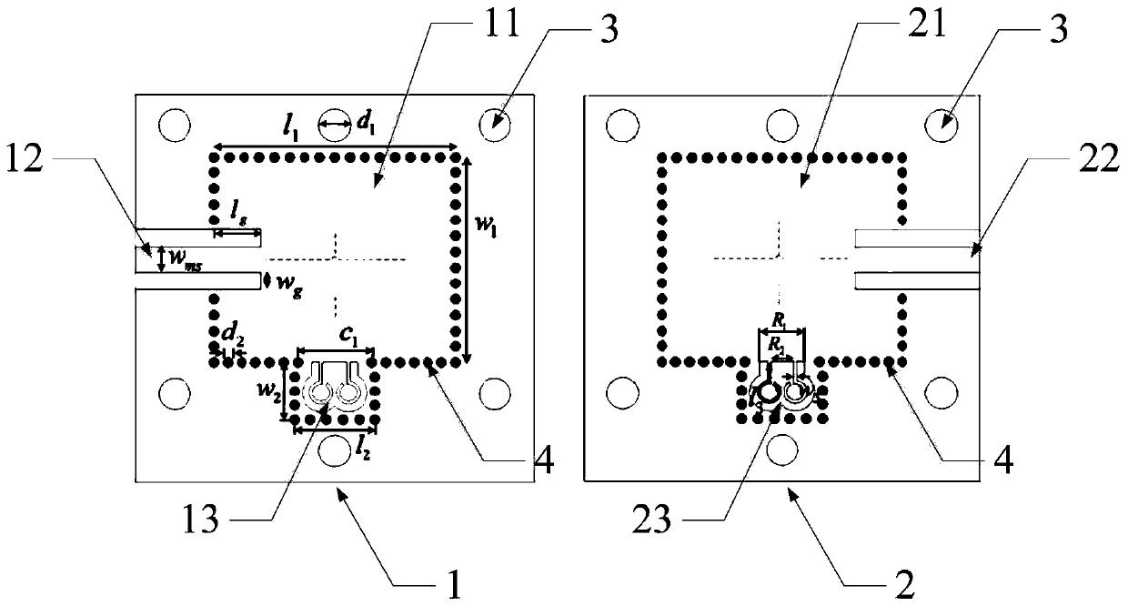 Micro substrate integrated waveguide filter with high-order mode rejection