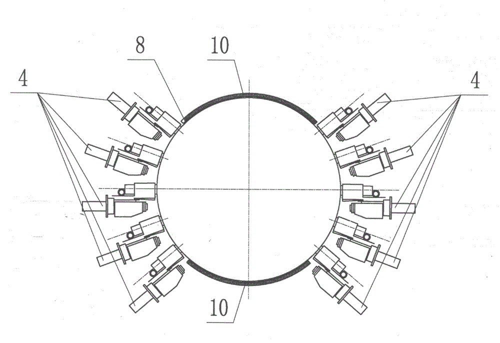Method for reducing temperature rise of half-speed large-current collecting ring device