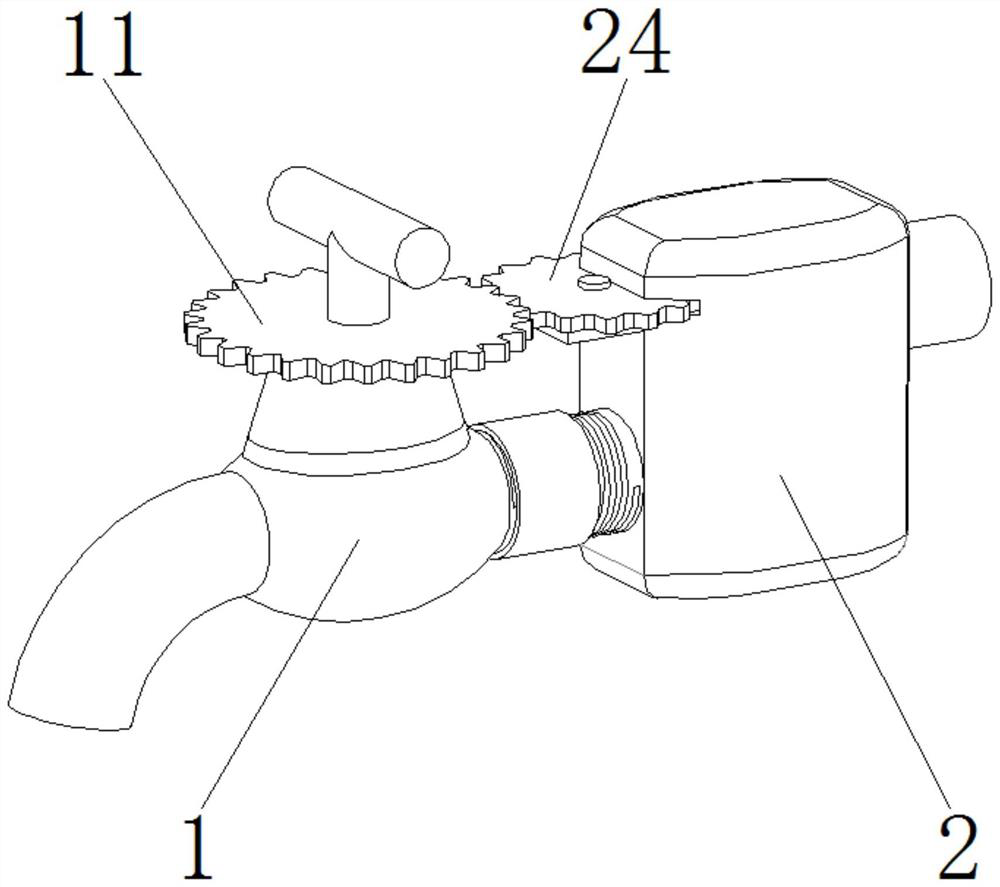 An external delay faucet