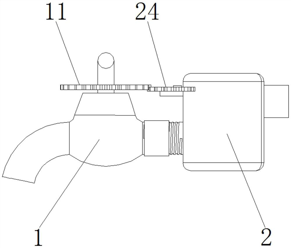 An external delay faucet