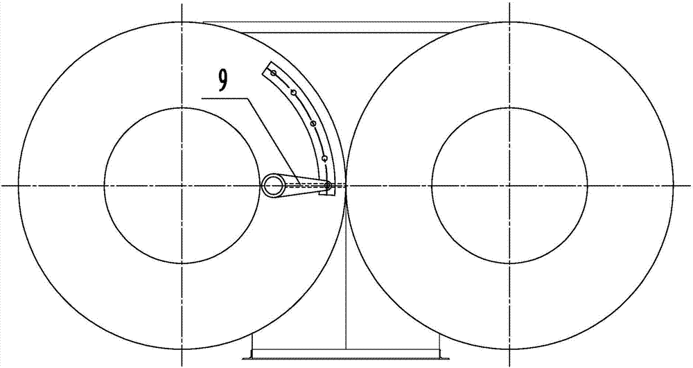 Air door control mechanism of cyclone dust collector