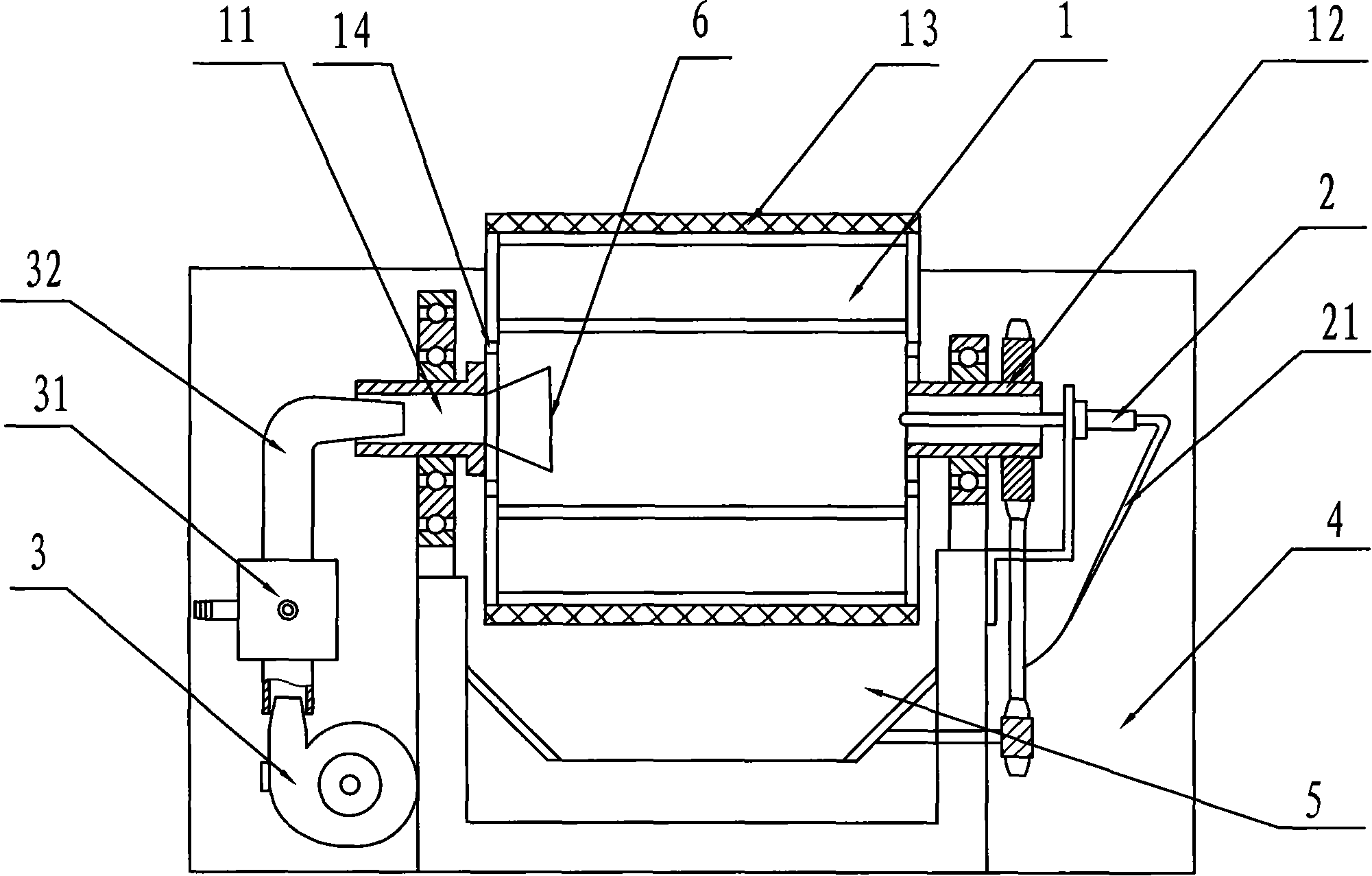 Tea cooling and roasting technique and tea cooling and roasting machine