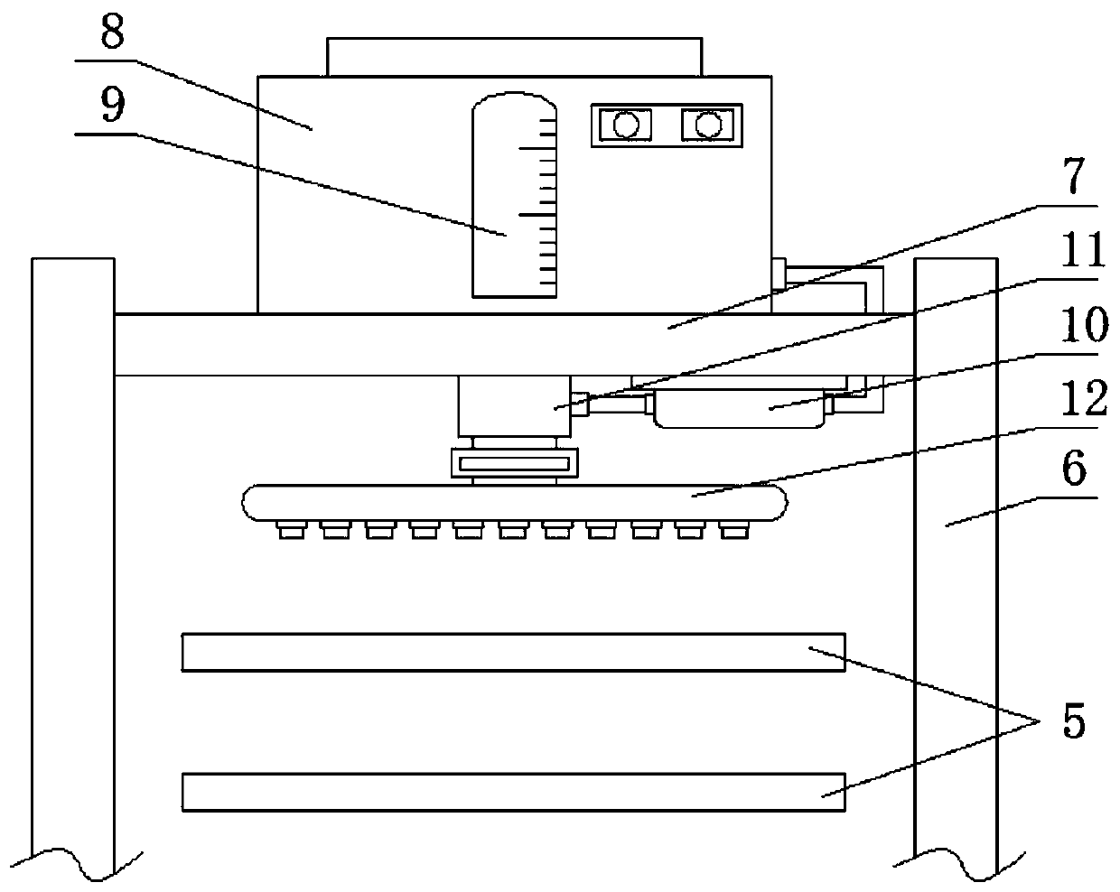 Spraying equipment for forging and stamping die for automobile axles