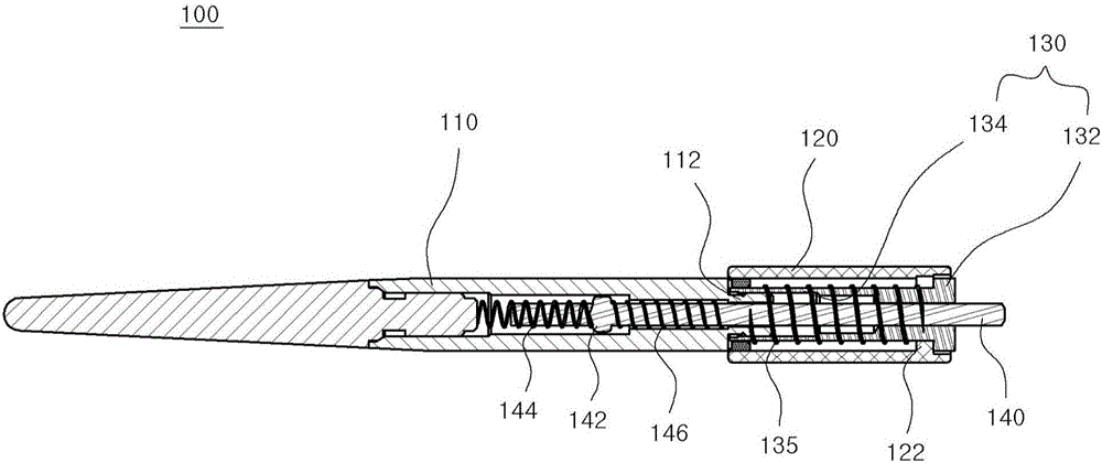 Axial rotating type semipermanent make-up tool