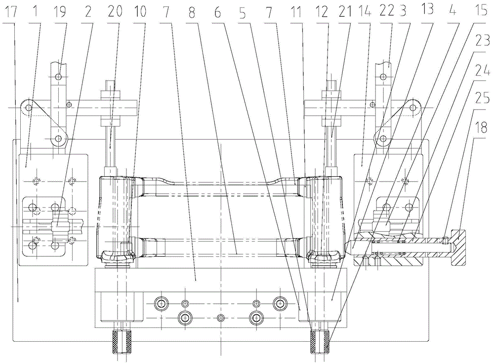 Brake support hole location degree measuring instrument