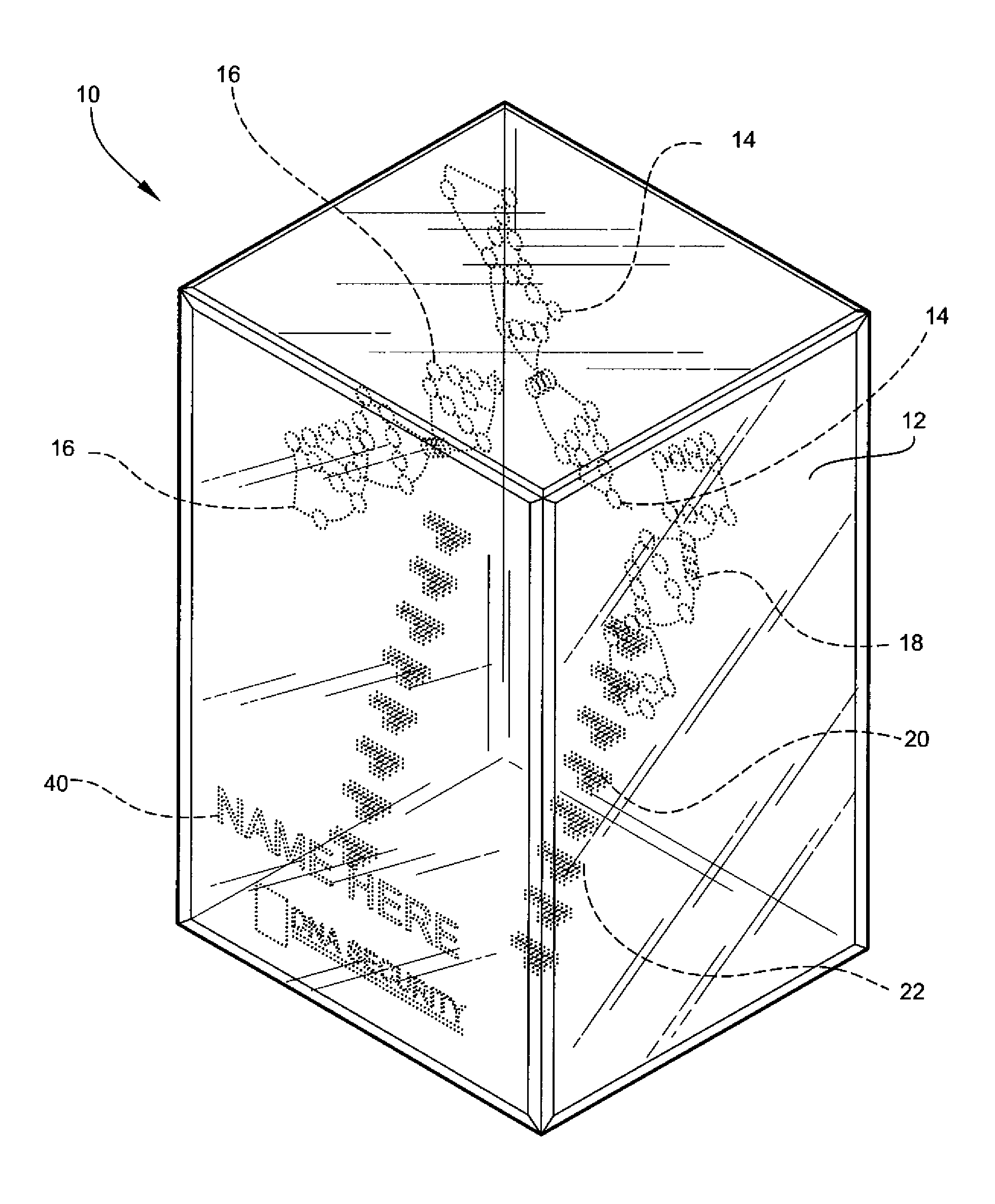 DNA storage and display vessel and method