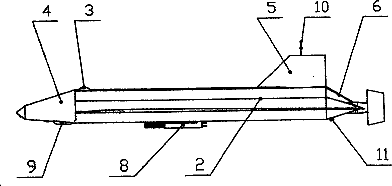 Hybrid type underwater sailing device