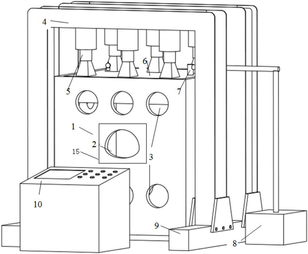 System and method for tunnel water-bursting test under high crustal stress-osmotic pressure