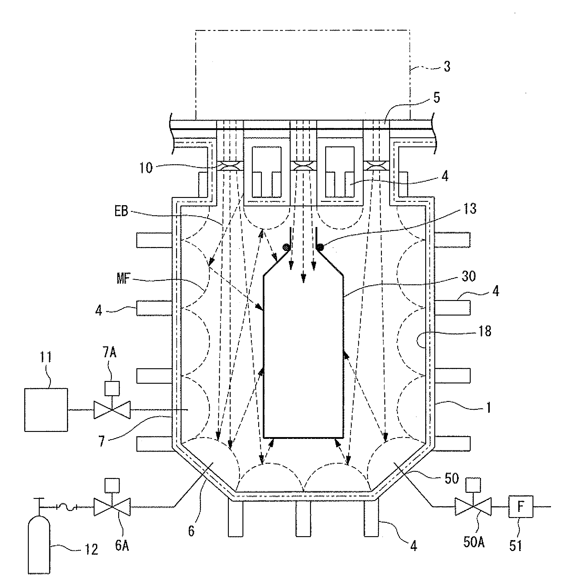 Electron Beam Irradiation Method, Electron Beam Irradiation Apparatus, and Electron Beam Irradiation Apparatus for Open-Mouthed Container