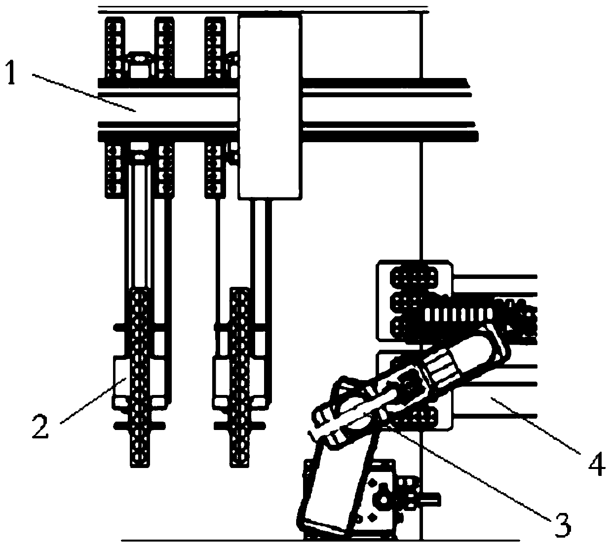 Battery plug-in mounting mechanism