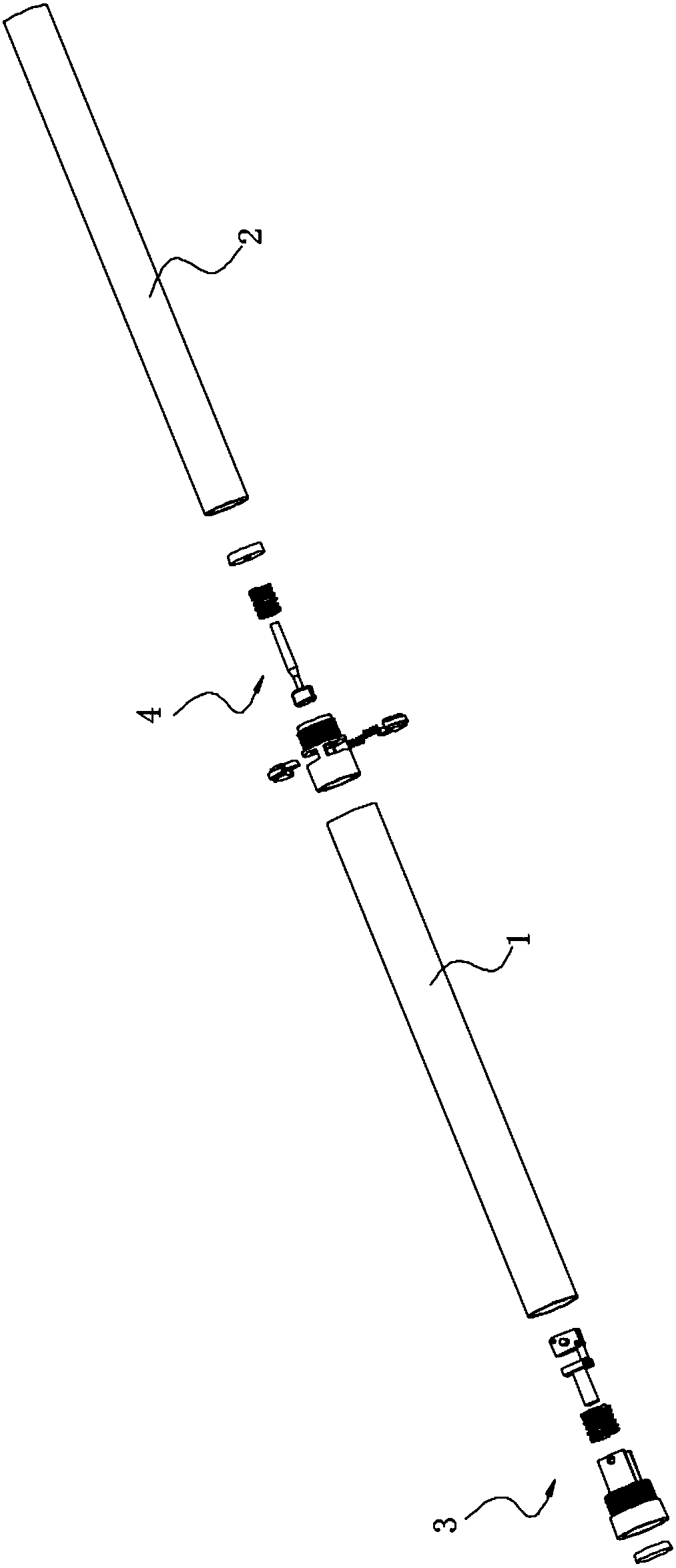 Telescopic spontoon unlocked through reverse-stretching