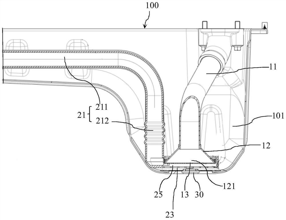 Engine oil filter and engine with same