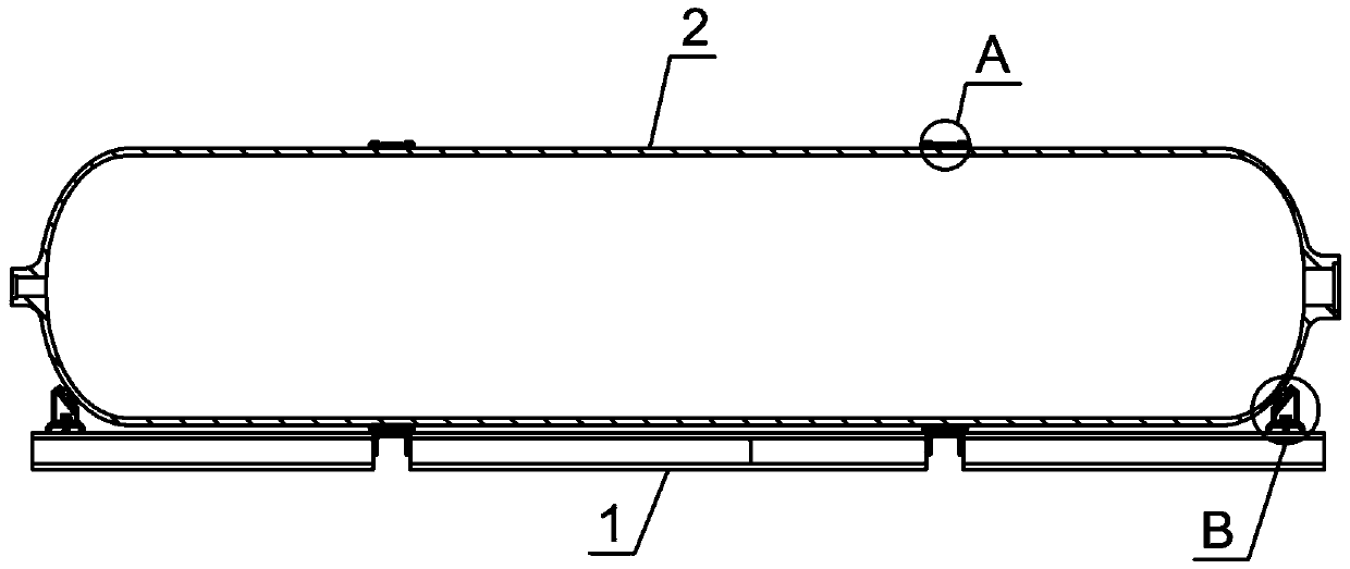 Gas cylinder fixing device in vehicle-mounted hydrogen storage system