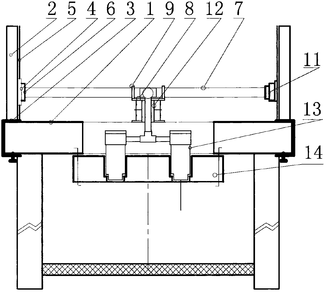 Double Riser Lifting and Turning Device for Gravity Casting Machine
