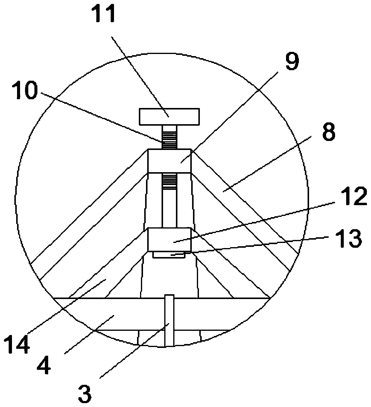 Glass kiln arch top repair auxiliary device