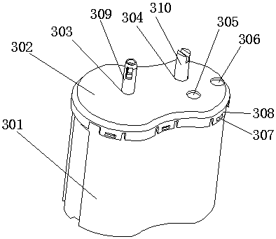 Three-cavity communication type sampling and filtering device and water-through filtering type sampling process thereof