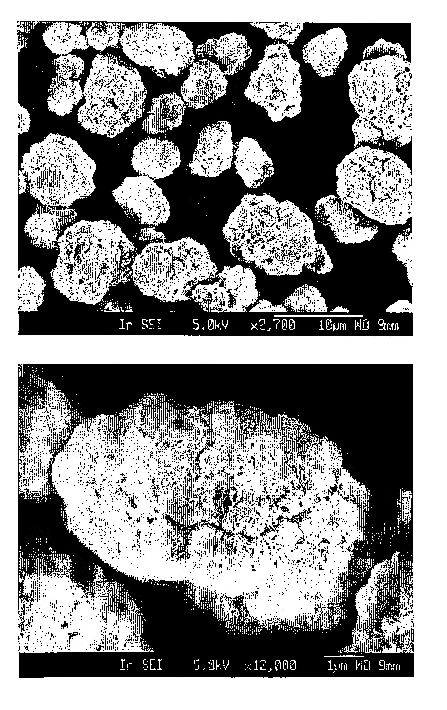 Lithium transition metal oxide with gradient of metal composition