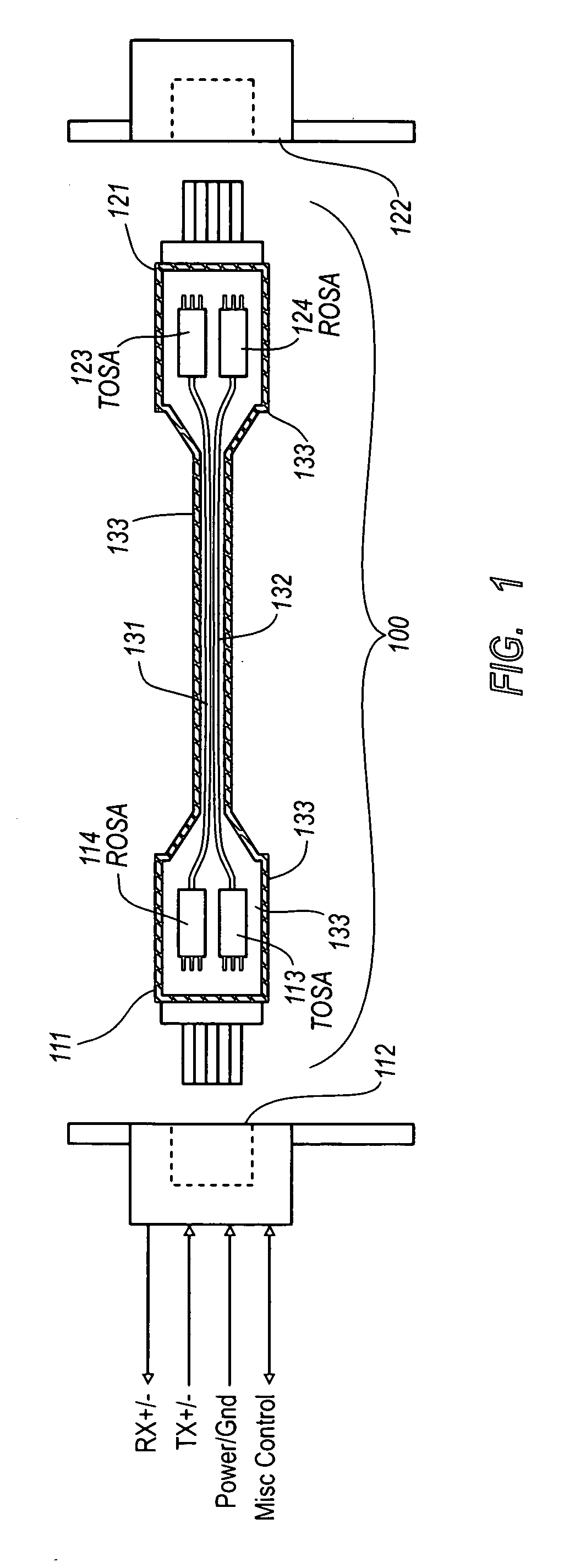 Active optical cable with electrical connector