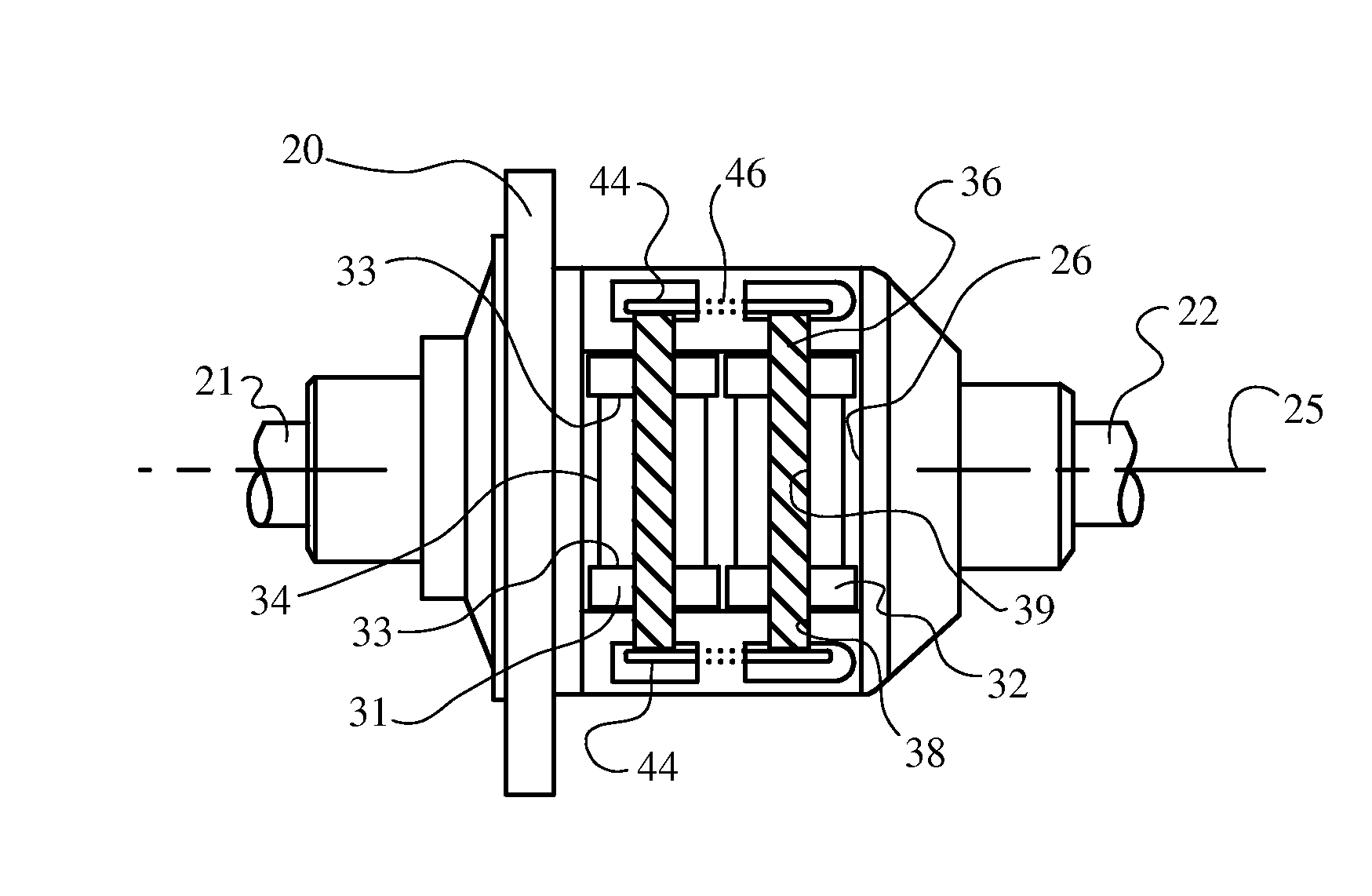 Full traction differential with hybrid gearing