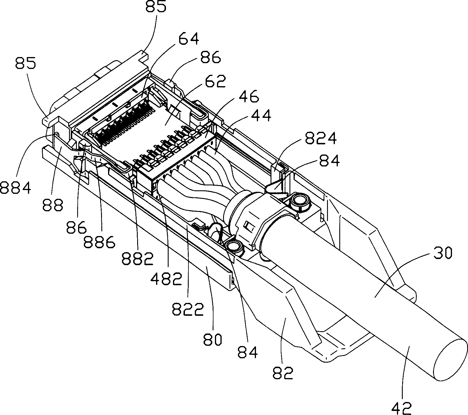 Wire and cable connector assembly and its making process