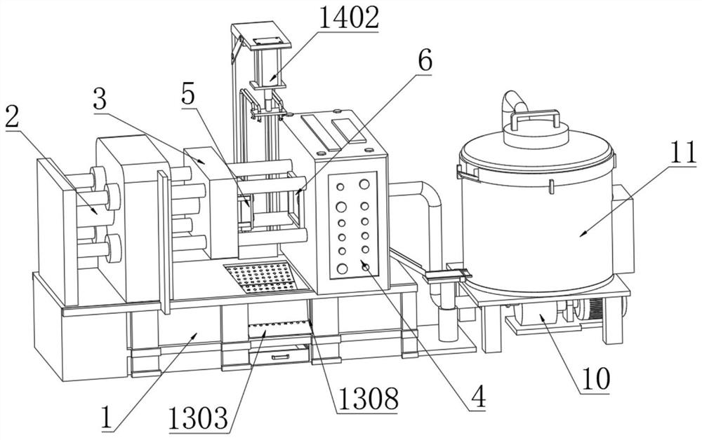 An integrated die-casting device based on aluminum alloy preparation