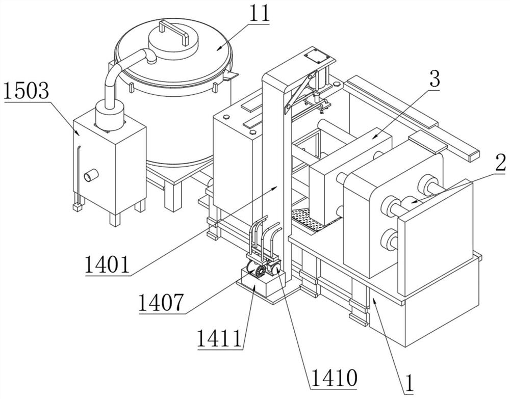An integrated die-casting device based on aluminum alloy preparation