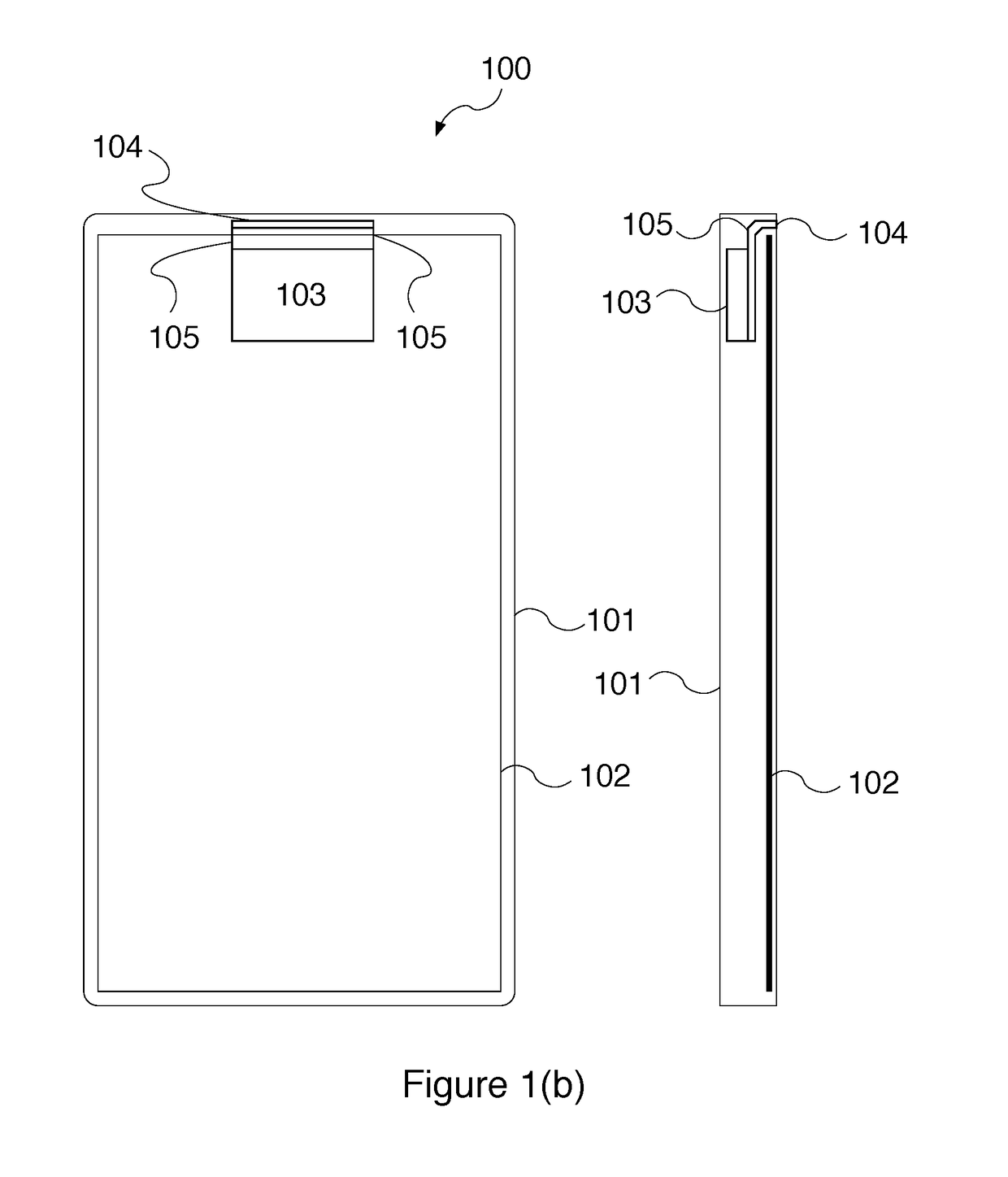 Mobile device with increased screen area