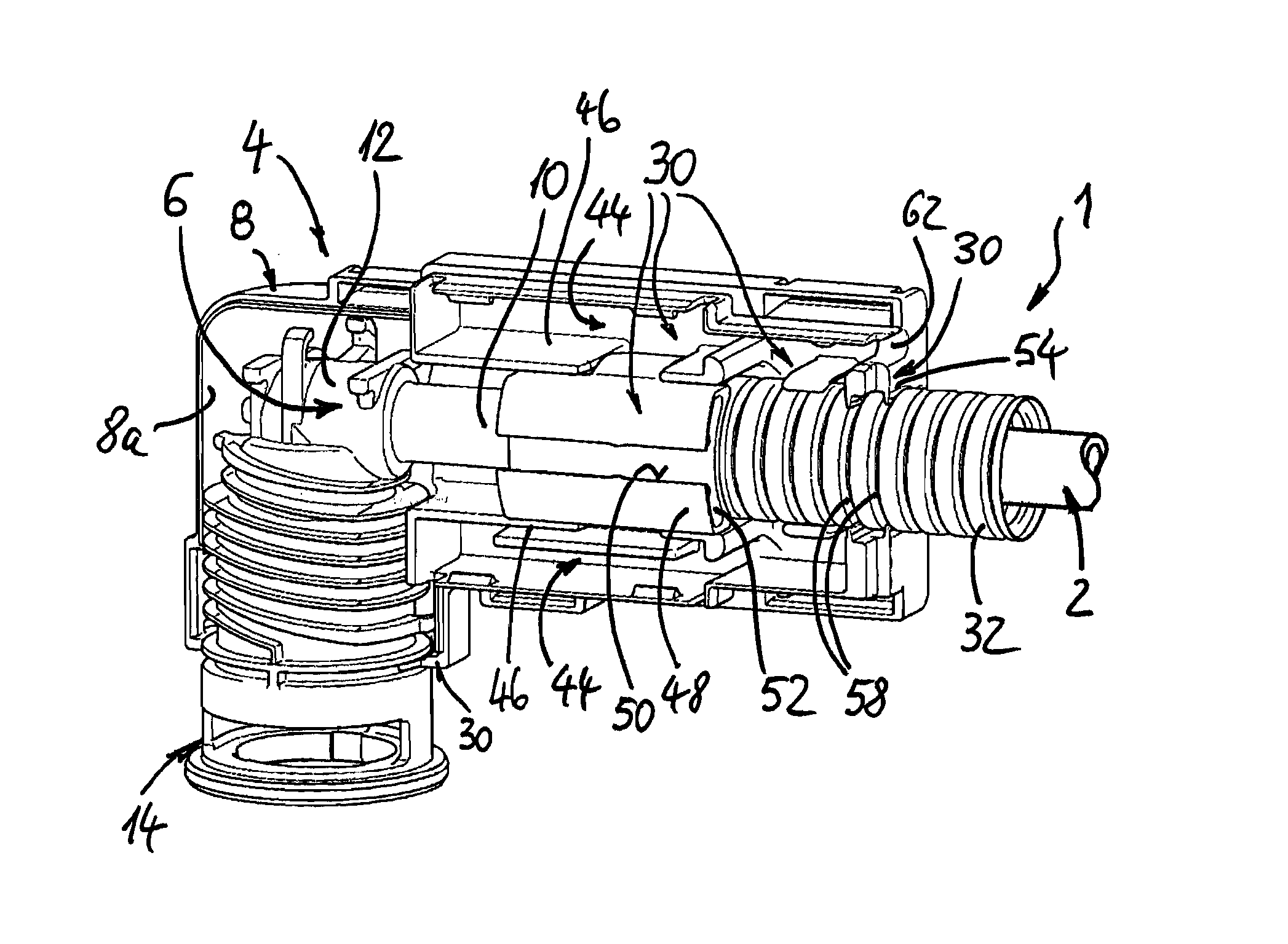 Electrically heatable media line and line connector