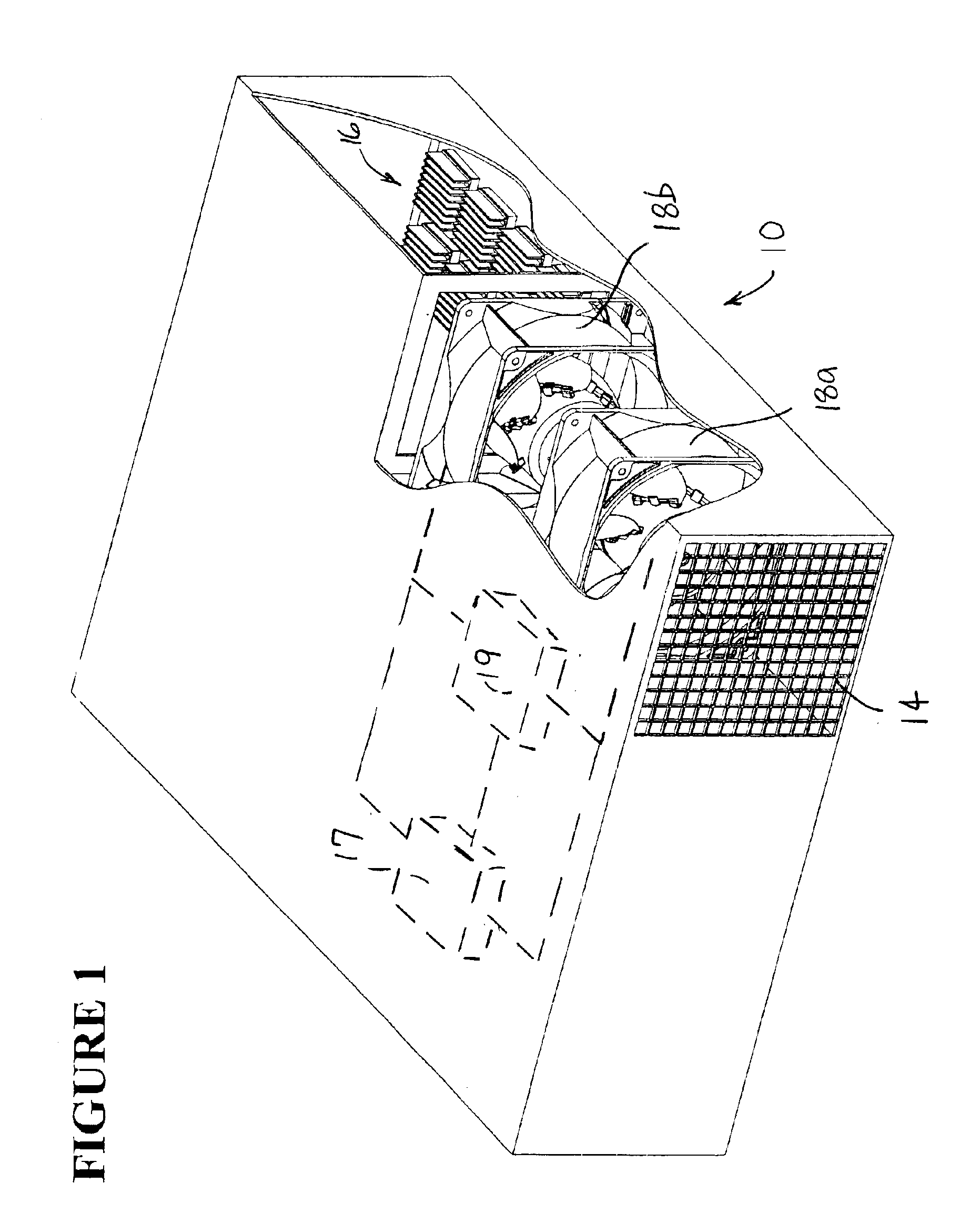 Fan with collapsible blades, redundant fan system, and related method