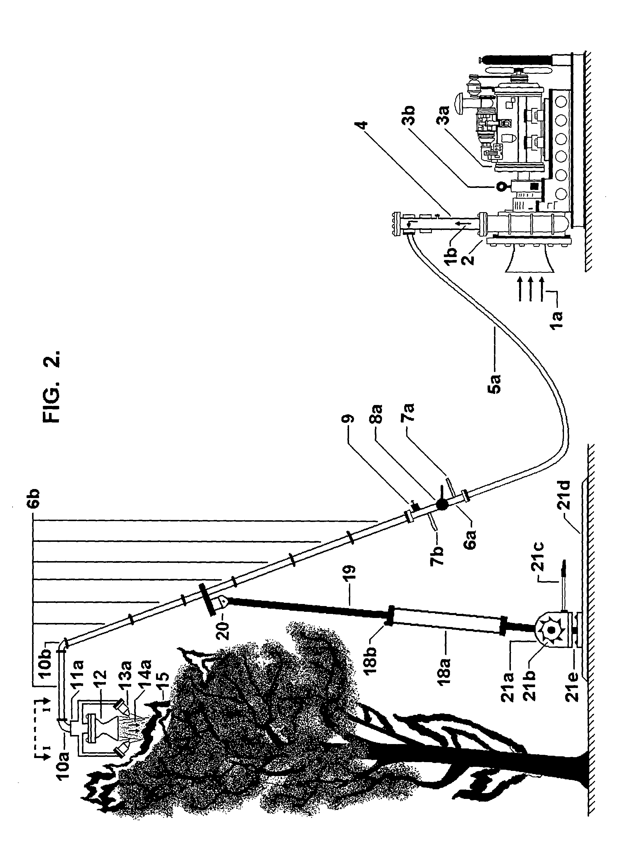 Ambient-air jet blast flames containment and suppression system