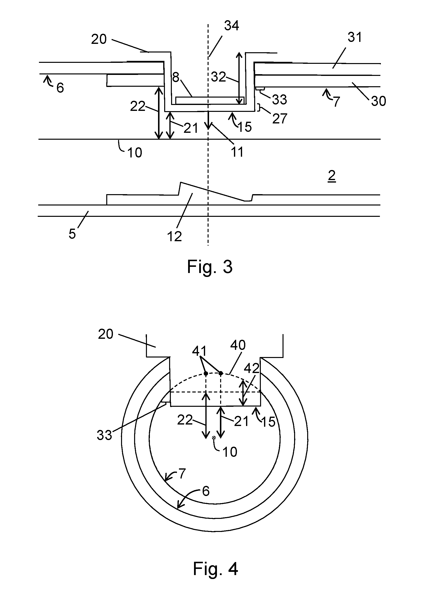 Flow meter with protruding transducers