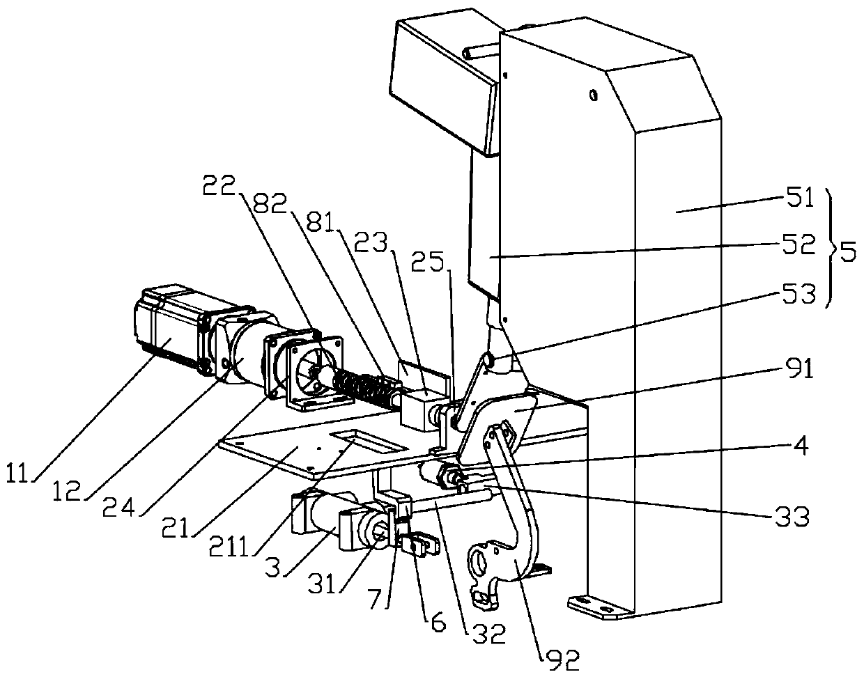 Motor-controlled linear control brake device for unmanned vehicle