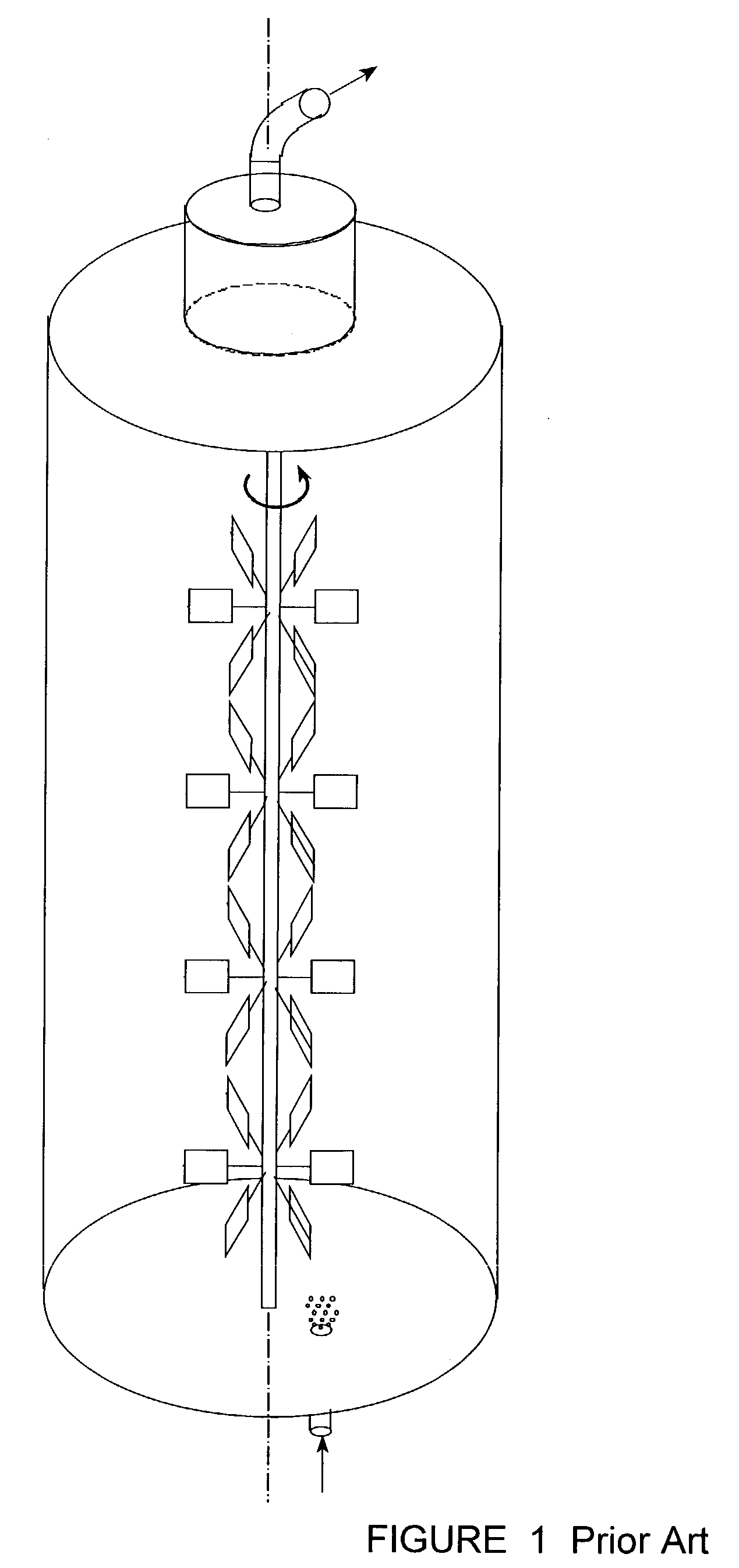 Process and apparatus for performing a gas-sparged reaction