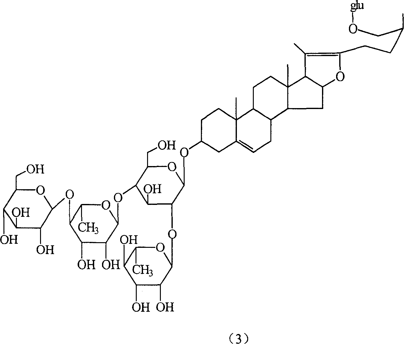 Radix asparagi steroid saponin extract and its preparing process and application