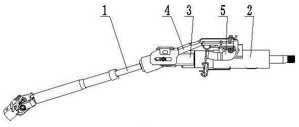 A four-way adjustable automobile steering column with energy-absorbing function