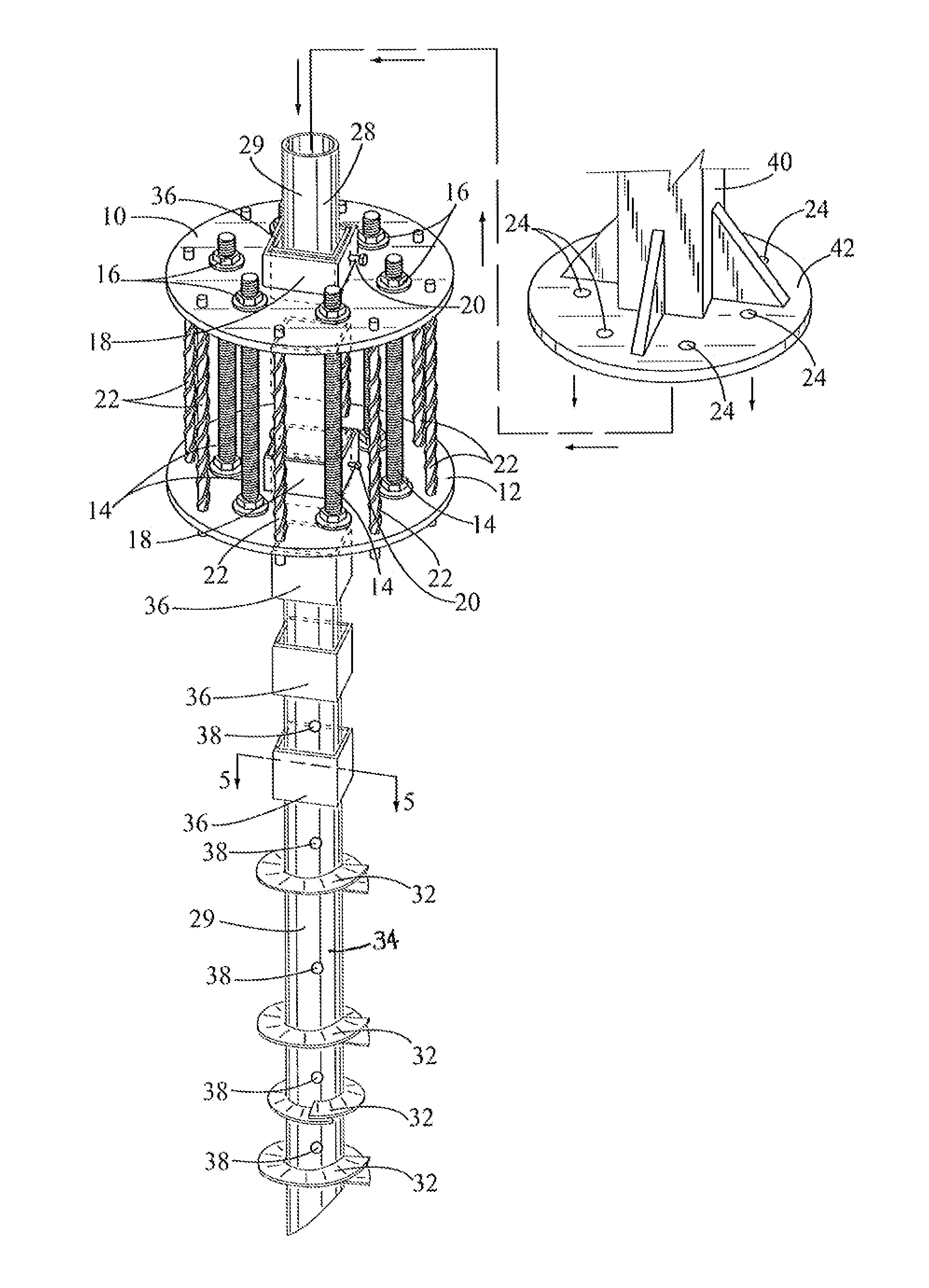 Helical pier with adjustable pierhead plates for supporting a structure above a ground surface