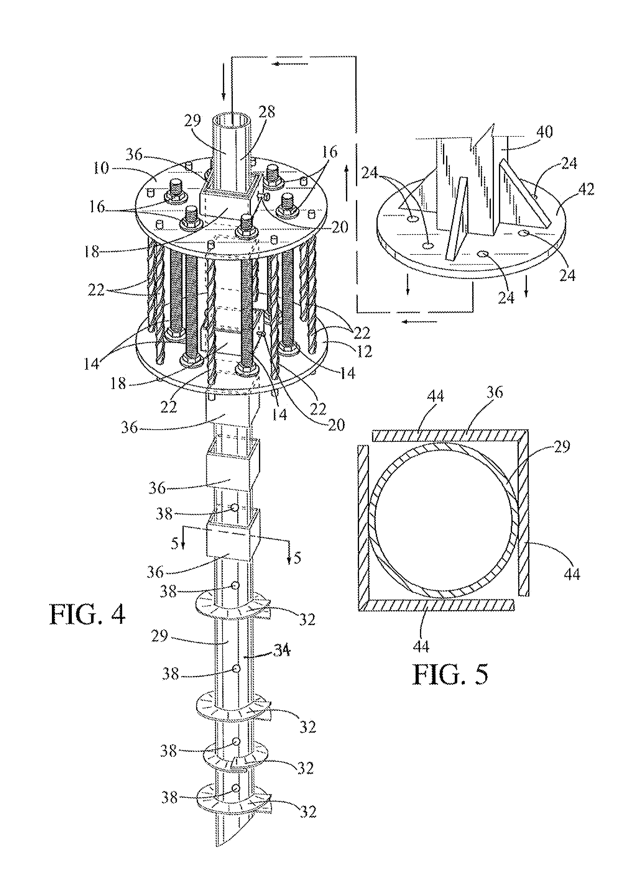 Helical pier with adjustable pierhead plates for supporting a structure above a ground surface