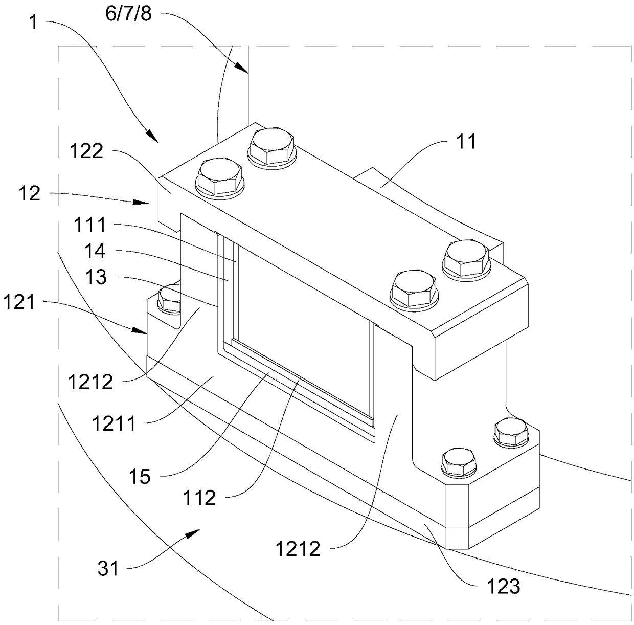 Modularized support device for multi-container system