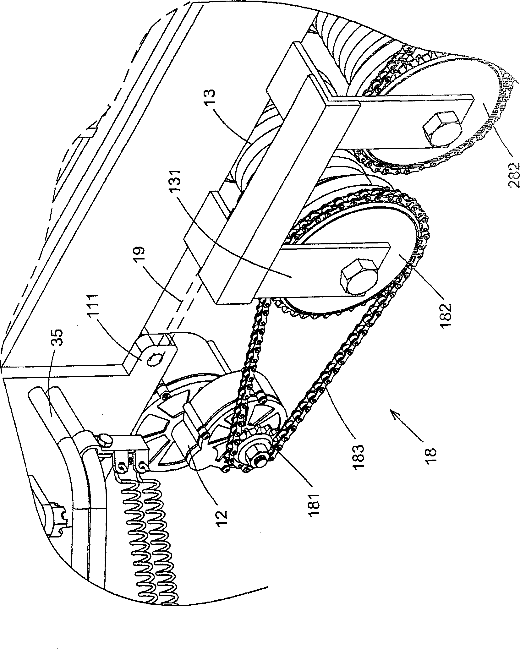 Cleaning device for road edge