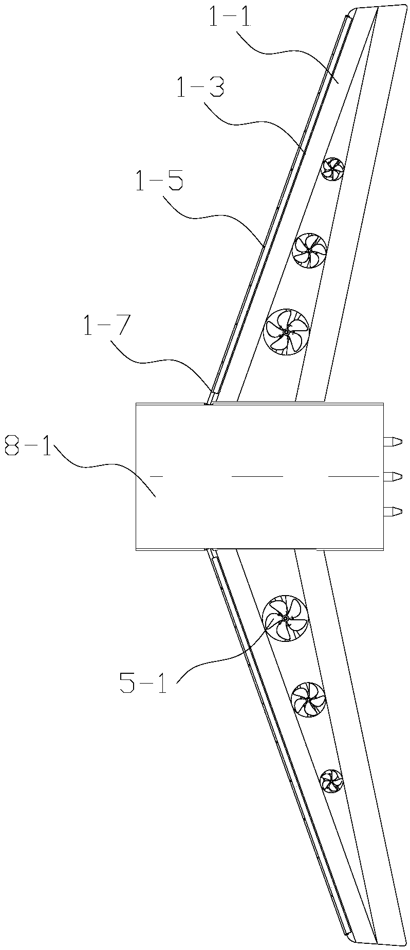 Underwater glider wings and control and working method thereof