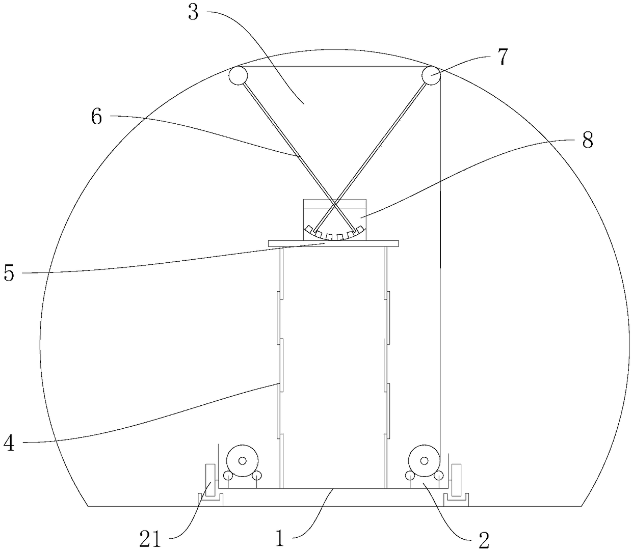 Coiled material hanging and fixing device