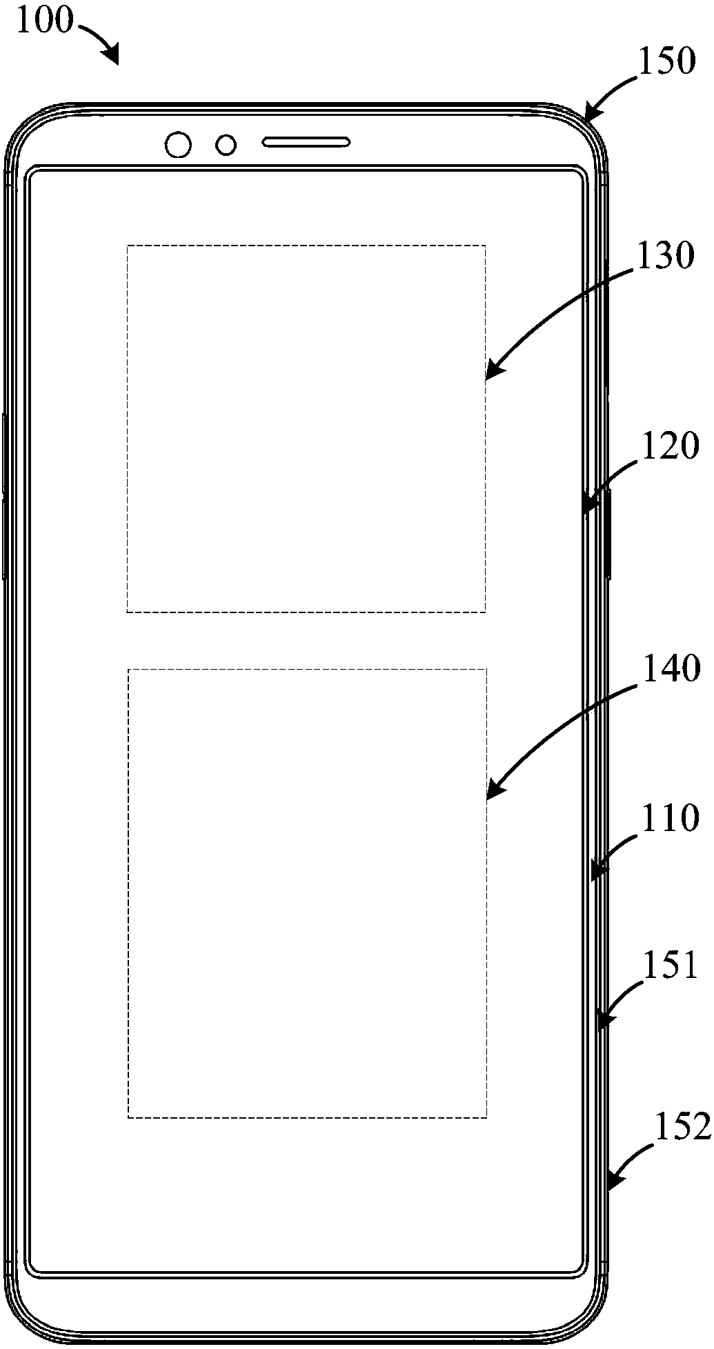 Display screen component and electronic device