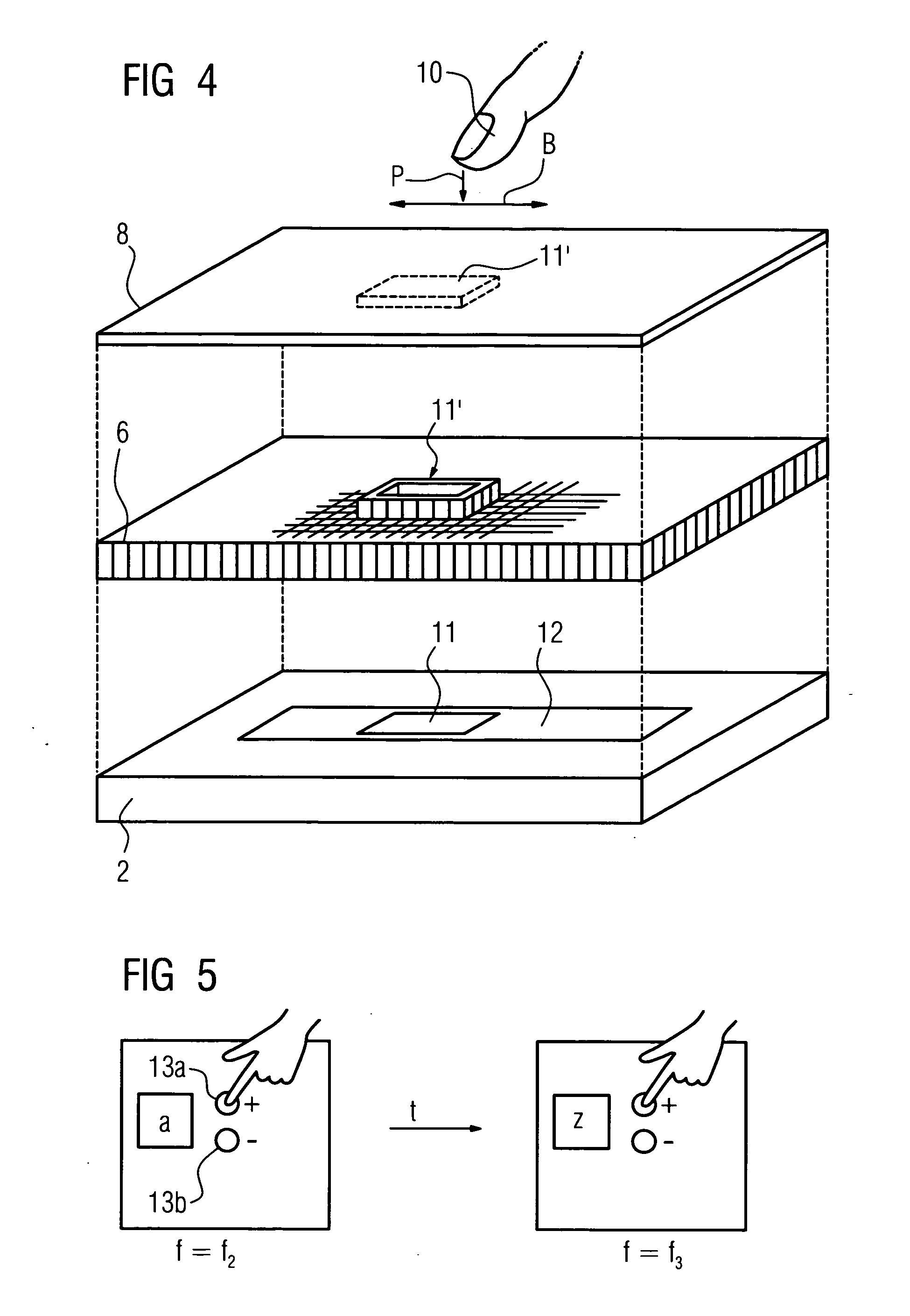 Screen having a touch-sensitive user interface for command input
