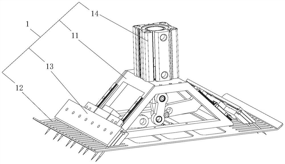 Needle thrusting structure for grasping SMC sheet material