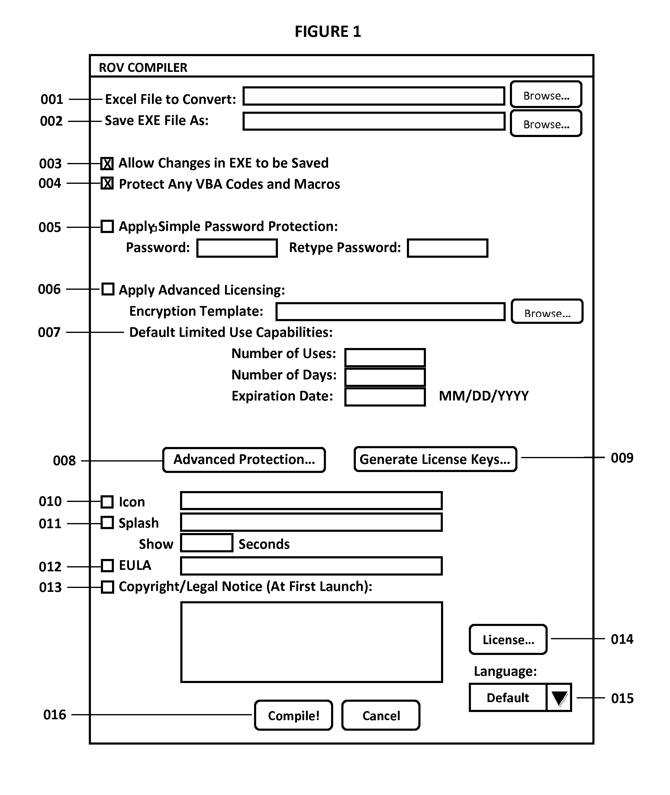 Compiler, extractor, and evaluator method